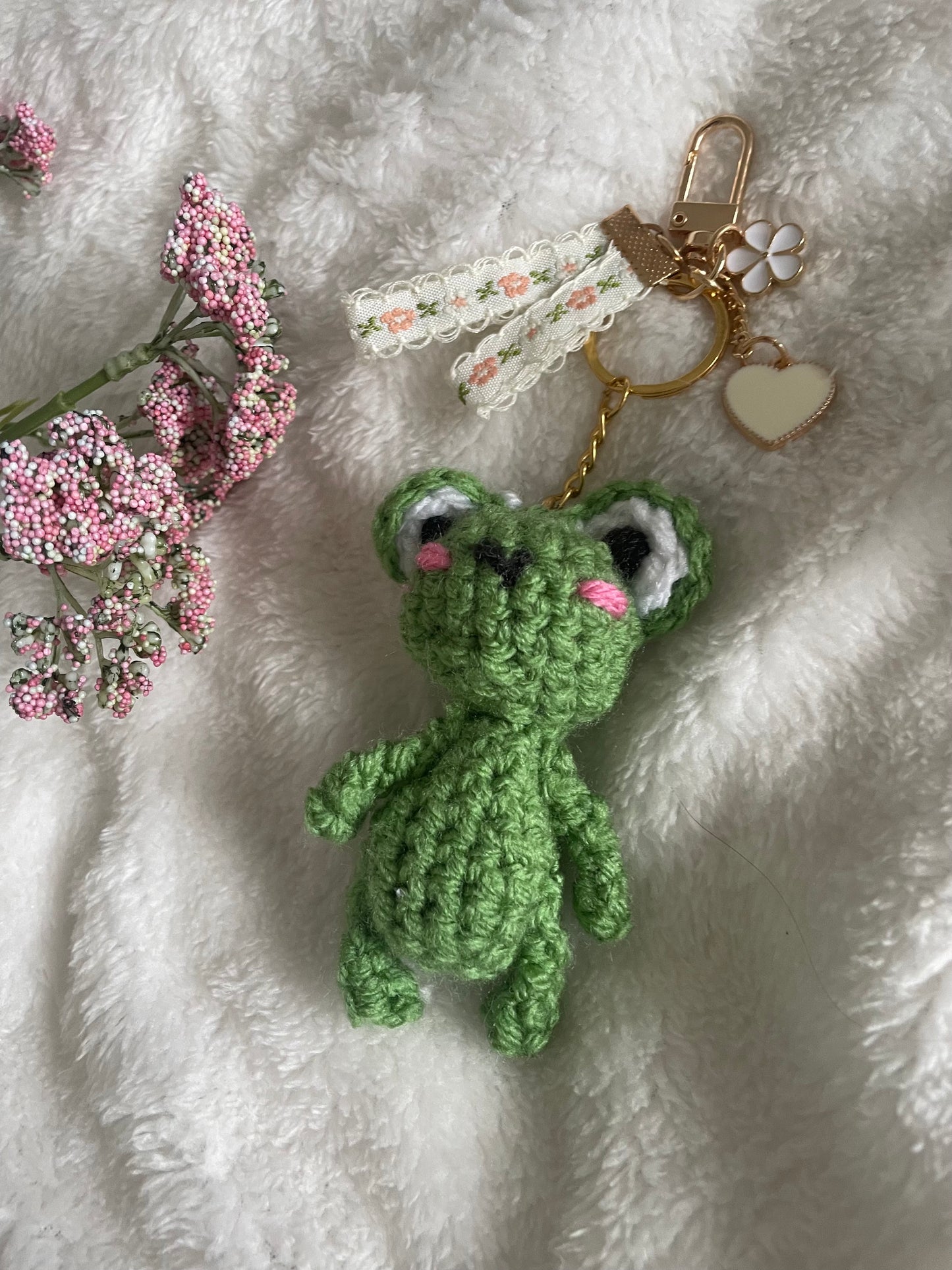 Spring fling froggie keychain