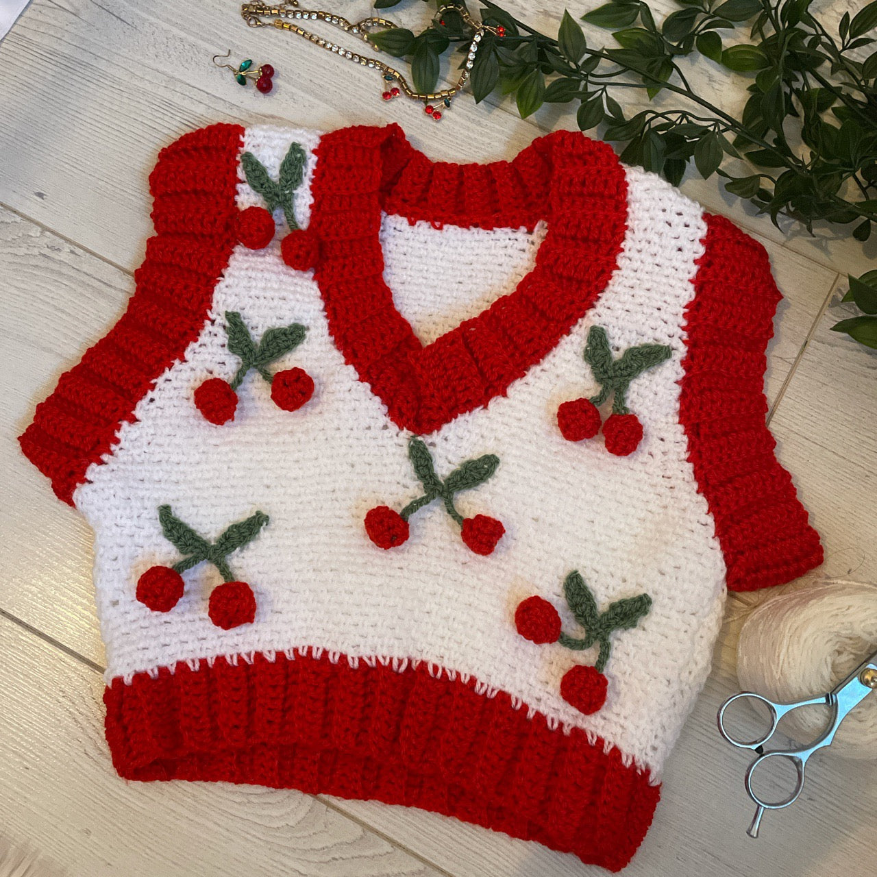 The cherry bomb sweater-vest