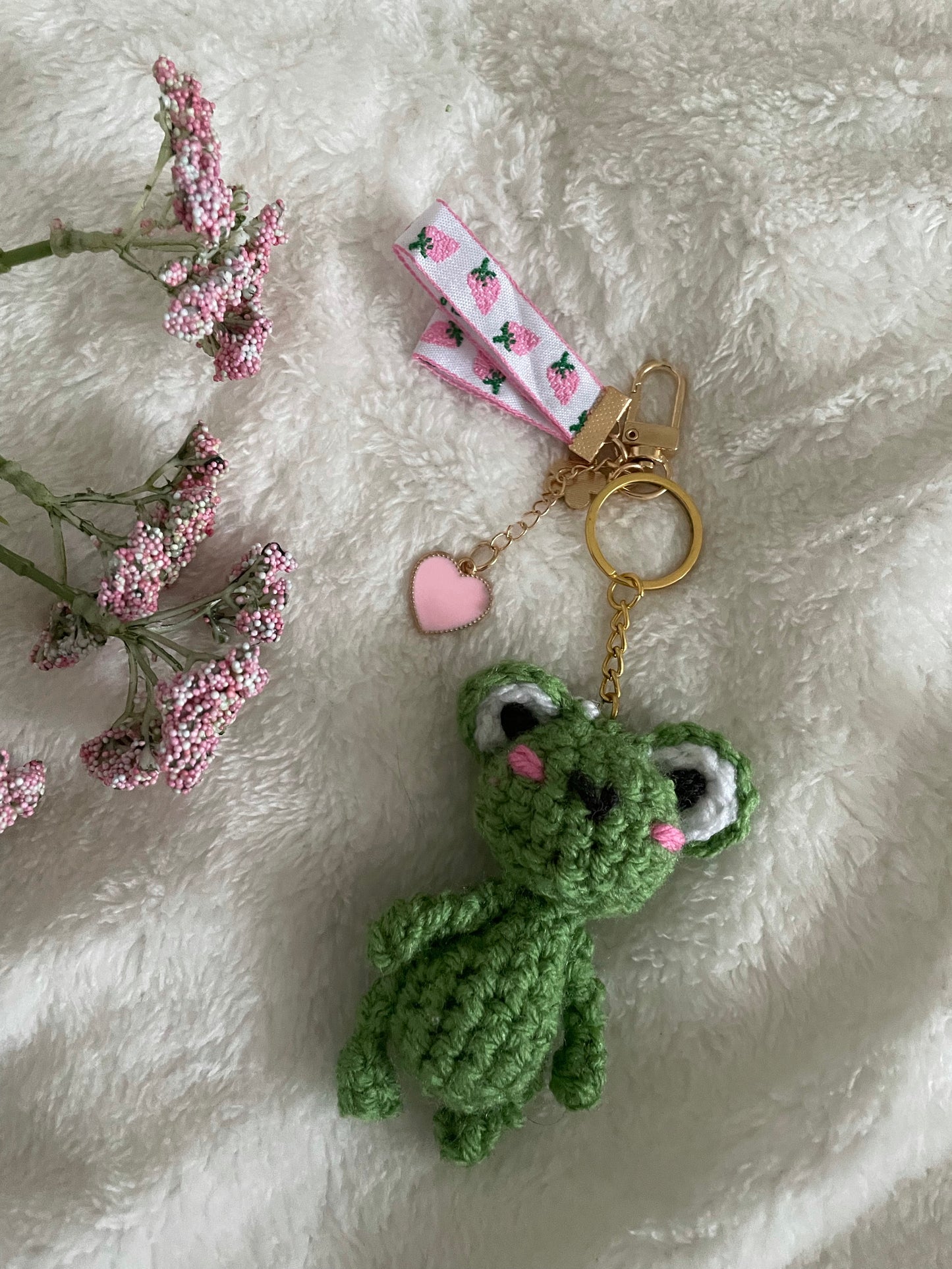 Spring fling froggie keychain