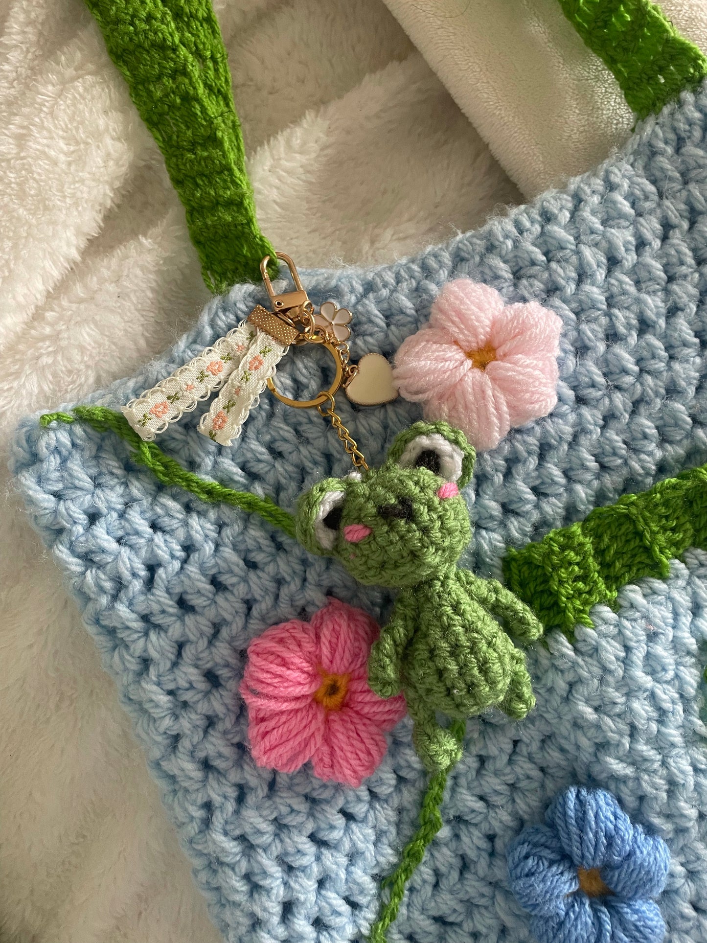 Spring fling froggie keychain